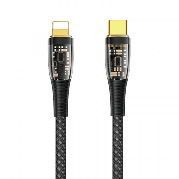 WIWU 20W INTELLIGENT TRANSPARENT TYPE-C TO IOS FAST CHARGING & DATA CABLE | TM01 |