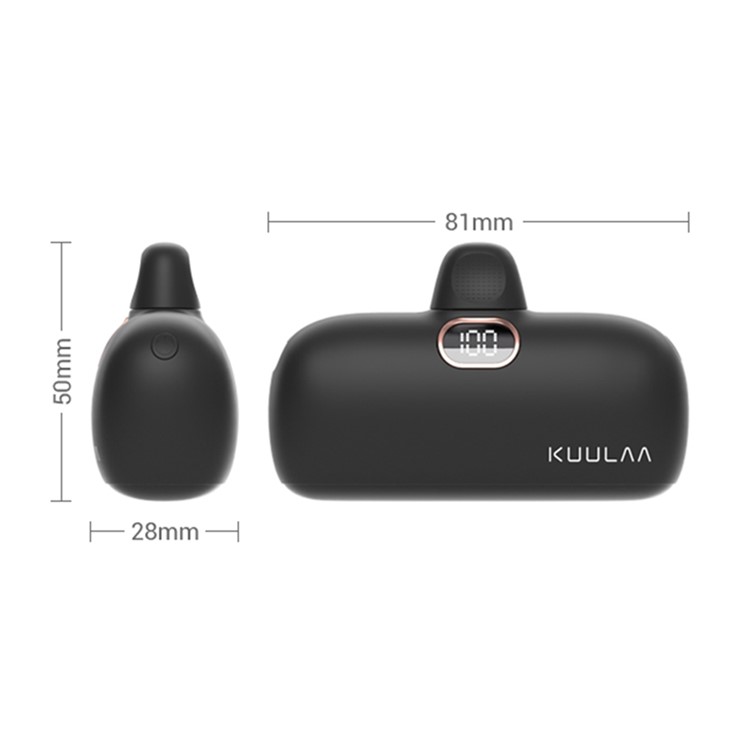 KUULAA 18W Mini 5000mAh Power Bank Digital Display External Battery Charger | KL-YD42-C2 |