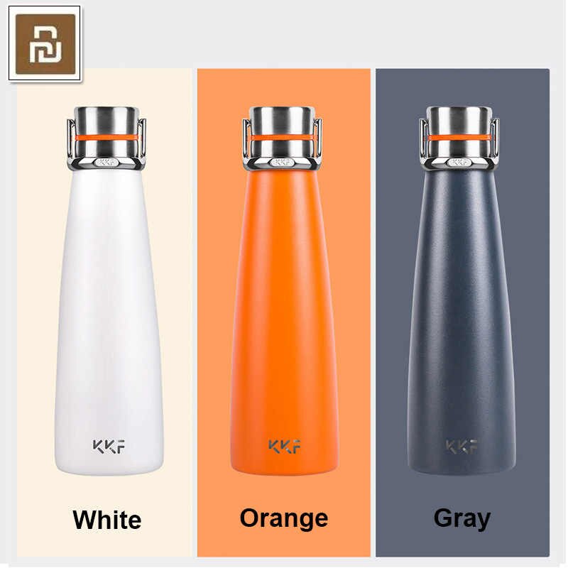 2 In 1 Package Include |Xiaomi KKF Kiss Kiss Fish Smart Vacuum Bottle Super insulation OLED Temperature Screen & Smart Sensor IPX5 475ml |S-U47WS-E| | + | Rhyme Band Open Ear Bluetooth Audio Music Headband Headset |