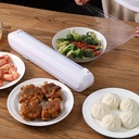 2 In 1 Package Include | Kitchen Garbage Storage Bin Adjustable Hanging Trash Can  | + | Kitchen Plastic Clipboard Film Food Packaging Box With Sliding Knife |