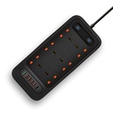 7MD STORE 3,000W MULTI-PORT POWER SOCKET & CHARGING STATION 2 METER WIRE LENGHT WITH SMART IQ SAFETY