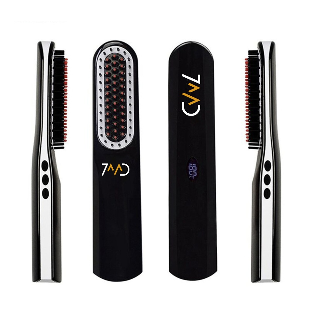 7MD Hair Auto Straighetner | Portable & cordless design | Rechargeable 5200 mAh Battery | LCD temperature Display | 30 Minutes Turn-Off Safety Timer | Premium Quality | 1 Year Warranty | NASV-500 |