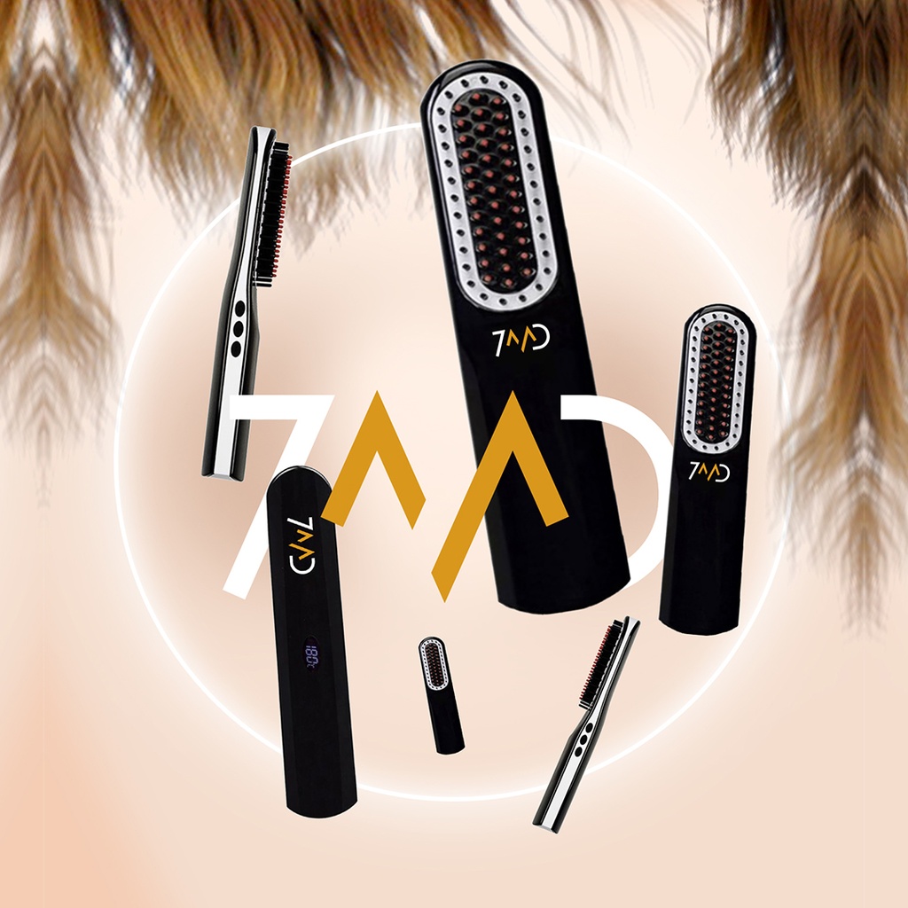 7MD Hair Auto Straighetner | Portable & cordless design | Rechargeable 5200 mAh Battery | LCD temperature Display | 30 Minutes Turn-Off Safety Timer | Premium Quality | 1 Year Warranty | NASV-500 |