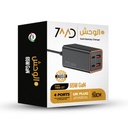 7MD Multi-Port Desktop Charger | Fast Charging | Charge 4 Device at a Time | Wide Compatibility | Space-Saving Design | Gan Technology | Smart Power Allocation | 7MD-37 |