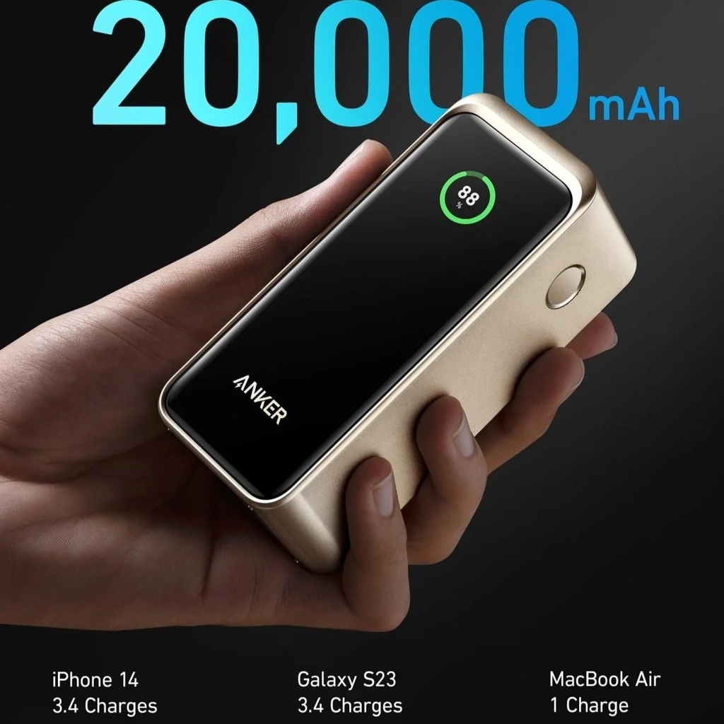 Anker Prime 20,000mAh Power Bank (200W) Multi Device Fast Charging Smart Display (A13360B1/A1336011)