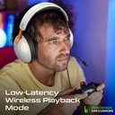 Vertux High Performance Tri Mode Connectivity Lag Free Gaming Headset with Retractable Microphone 80 Hours Playback & HD Quality Sound