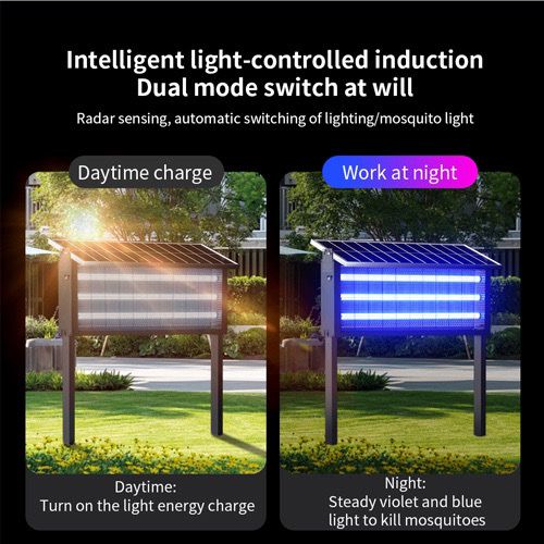7MD Solar Powered Mosquito Killer 24W Large Sized Rechargeable Intelligent Design Energy Conservation Durable with High Voltage Insect Elimination |7MD-917|