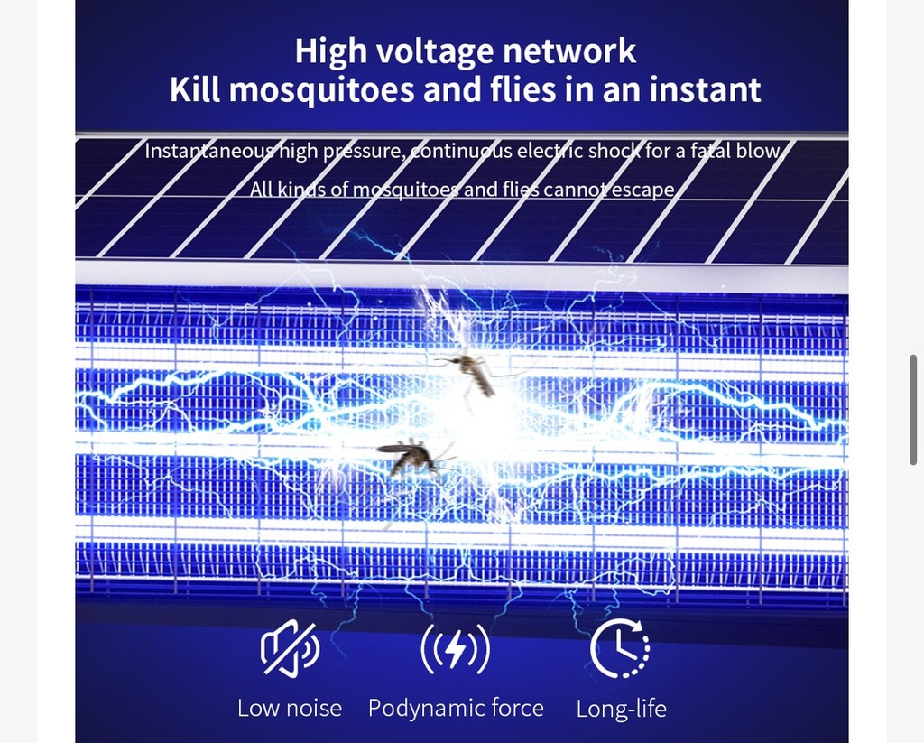 7MD Solar Powered Mosquito Killer 24W Large Sized Rechargeable Intelligent Design Energy Conservation Durable with High Voltage Insect Elimination |7MD-917|