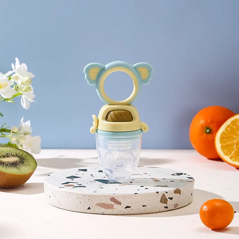 AMOR TINY Eco-Friendly Silicone Fruit Feeder – BPA-Free Baby Feeder for Fresh Fruit & Juice | Ages 0–12 Months