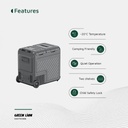 Green Lion GCF-55 Car Fridge 55L – Portable Compressor Refrigerator, 65W, Dual 12V/24V Power, Touch Display, Eco & Max Modes, Wheels & Child Lock – Ideal for Travel & Camping | GNCF55SBK |
