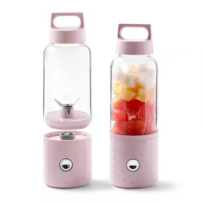SANDOKEY Portable Blender Juicer Cup – 500ml Capacity, 75W Power, USB Rechargeable, Personal Smoothie Maker | P2019R |