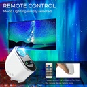 SANDOKEY Galaxy Projector – LED Northern Lights & Star Projector with Built-in Speaker, 6 White Noise Modes, Night Light for Kids Bedroom