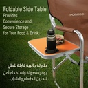 Porodo Lifestyle Outdoor Folding Director Chair – 600DPE Oxford Fabric, Aluminum Frame, Cup Holder, Cooler Bag, Padded Armrests | PDLFST137BR |