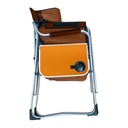 Porodo Lifestyle Outdoor Folding Director Chair – 600DPE Oxford Fabric, Aluminum Frame, Cup Holder, Cooler Bag, Padded Armrests | PDLFST137BR |