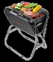 Porodo Lifestyle Portable Folding BBQ Grill – Compact Outdoor Stainless Steel Grilling Station for Travel & Picnic | PD‑LFSTO92‑BK |