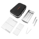 Porodo Lifestyle Portable Folding BBQ Grill – Compact Outdoor Stainless Steel Grilling Station for Travel & Picnic | PD‑LFSTO92‑BK |