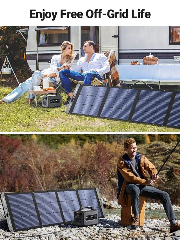 UGREEN 200W Foldable Solar Panel – 23% High Efficiency, Outdoor Solar Kit for Portable Power Stations, Includes XT60 & MC4 Cables | 15114 |