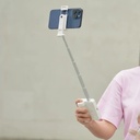 Porodo Lifestyle 3-in-1 Bluetooth Selfie Stick – Fill Light, 360° Rotation, 519mm Arm | PDLFST211WH |