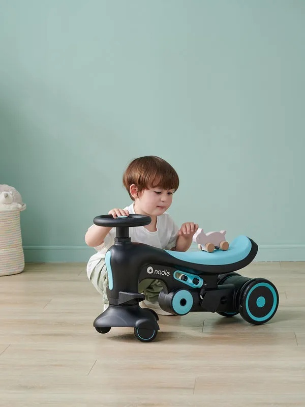 Nadle 4-in-1 Convertible Swing Car Ride-On – Parent Handle, Pedals & Swing Mode for Toddlers | SL-A8 |