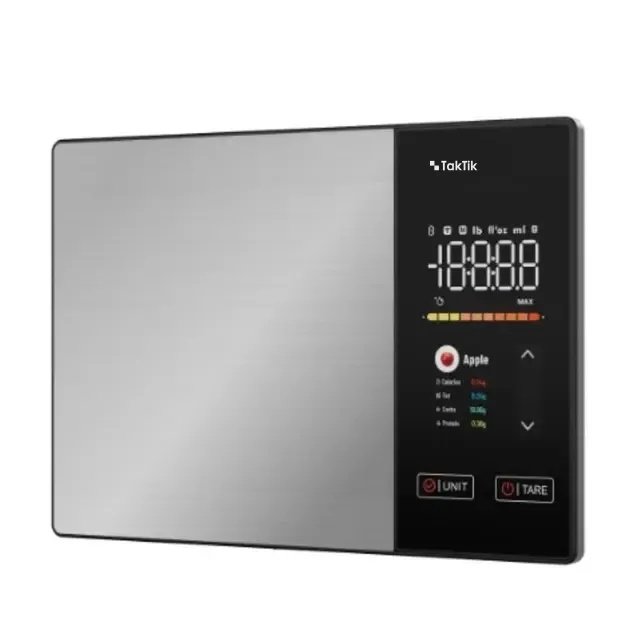 Taktik Smart Food Scale 5kg with Nutrition Display & Bluetooth – Macro Tracking LED Screen | TT-SFS-5000-24 |