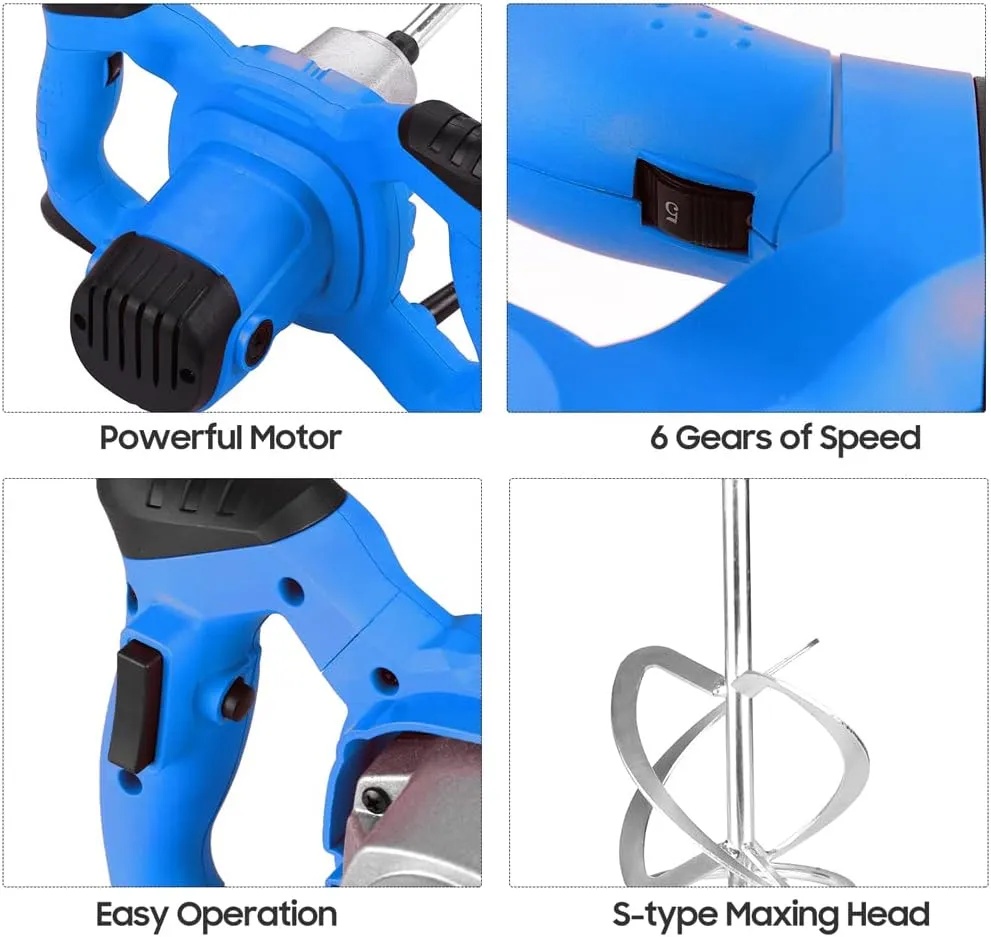 Portable Electric Harees Mixer – 2600W Handheld Mixer with M14 Spiral Rod, 6-Speed Control, 120mm Stirrer