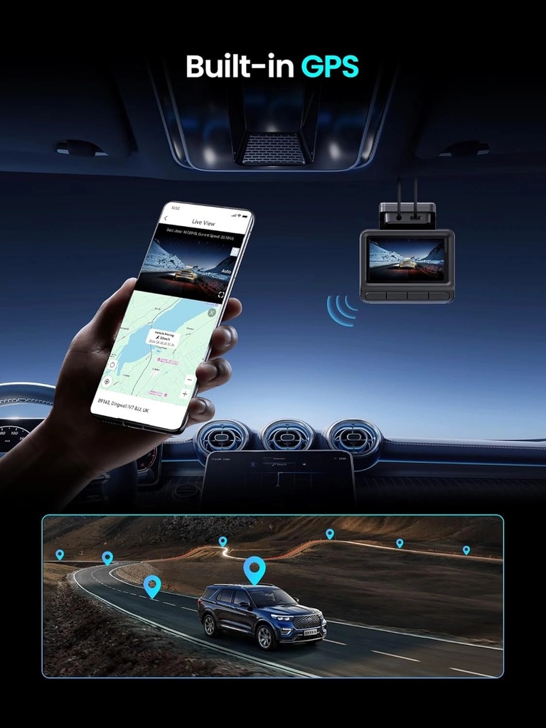 DDPAI Z50 Pro Dual-Channel Dash Cam with 4K Front & 1080P Rear Recording, WiFi 6, Built-in GPS, ADAS & 64GB Card | DR200401 |