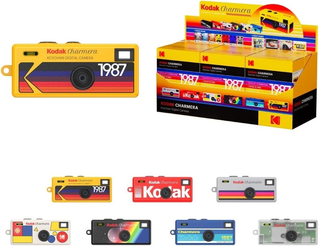 KODAK CHARMERA Keychain Digital Camera Blind Box – Mini Camera with Photo & Video Recording, USB-C Charging & Filters (1 Piece)