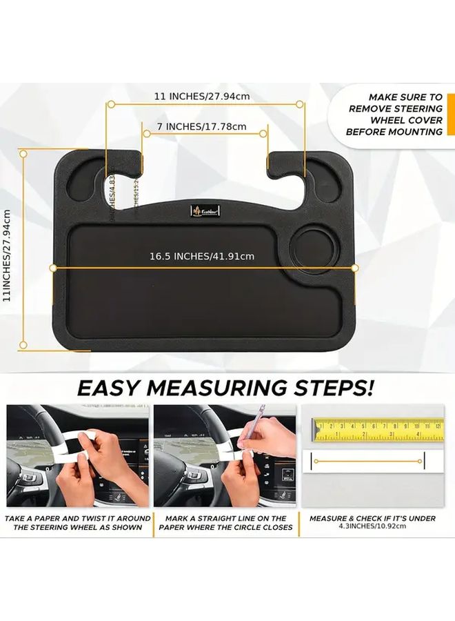 Multi-Function Portable Steering Wheel Car Desk Table For Eating Laptop Stand