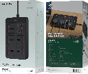 Green Lion GS-500 Power Socket 2500W 11-in-1 Extension with 5 AC Sockets PD 20W USB-C Fast Charging - Multi-Port Power Strip for Home and Office | GNGS500PSBK |