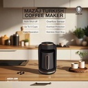 Green Lion Mazaj Turkish Coffee Maker 600W 250mL Capacity 5-Cup One-Touch Brewing - Fast Brewing with Auto Shut-Off and Overflow Protection | GNMZTUCOFFBK |