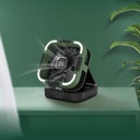 Green Lion 3-in-1 Solar Fan 10000mAh Battery 10W 6-Speed LED Light Power Bank - Portable Rechargeable Fan with Solar Charging | GNPF25SOLFNBK |