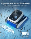 ECOVACS ULTRAMARINE P1 Cordless Pool Cleaner Robot 4800GPH Suction 180-Min Runtime SmartNavi App Control - Automatic Floor and Wall Pool Vacuum | SWB11 |