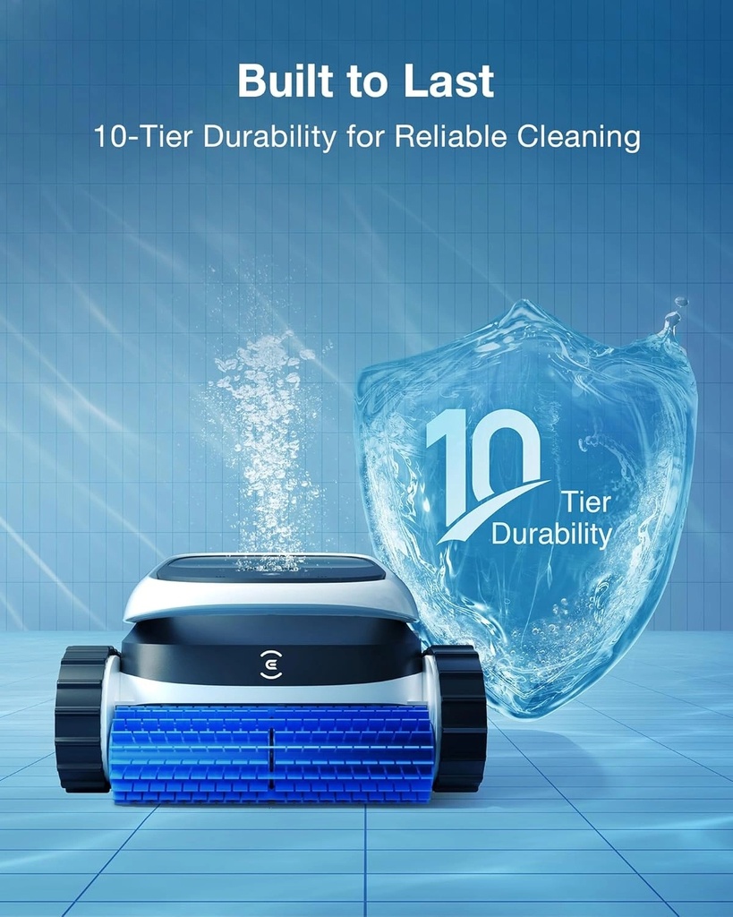 ECOVACS ULTRAMARINE P1 Cordless Pool Cleaner Robot 4800GPH Suction 180-Min Runtime SmartNavi App Control - Automatic Floor and Wall Pool Vacuum | SWB11 |