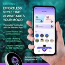 NIKKO Dynamic Electronic Badge 1.8-Inch IPS Touchscreen Bluetooth 5.4 Programmable GIF & Video Display - Smart Digital Wearable for Cosplay, Events & Conferences
