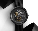 CIGA Design My Series Automatic Watch 45mm Skeleton Dial Seagull Movement 3ATM Water Resistance - Stainless Steel Watch with Black Mesh & Leather Straps | M021-BLBL-W13 |