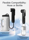 Portable Water Jet & Beam Bidet with LED Display, 1600mAh Rechargeable Battery, IPX6 Waterproof, 1.2M Hose - Handheld Bidet Unit Only (Water Bottle Not Included) | JP121-PB-S25C |