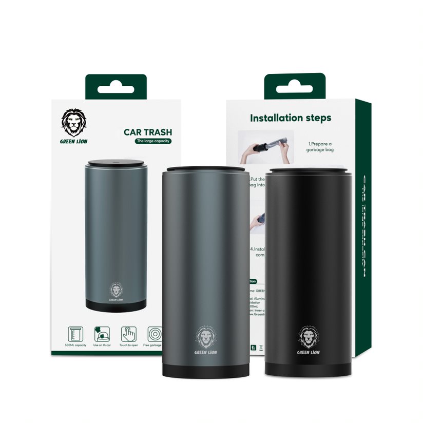 GREEN 500ML LARGE CAPACITY TOUCH CAR TRASH |GNCRTRASHBK|