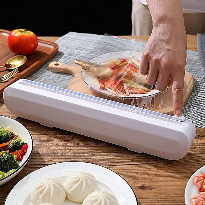 Kitchen Plastic Clipboard Film Food Packaging Box With Sliding Knife M.No:688