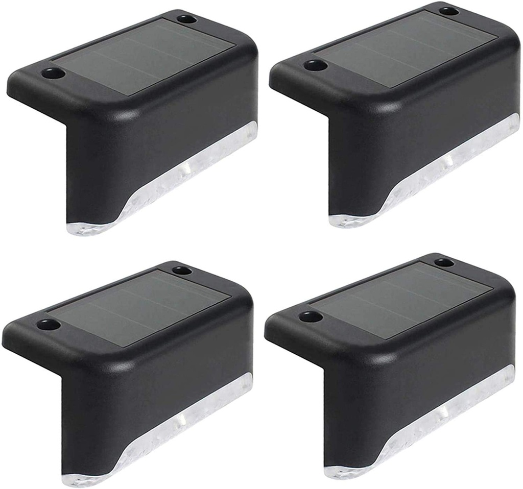 Outdoor LED (4 Pack) Waterproof Solar Light For | Stairs, Steps, Fence, Patio, Driveway |