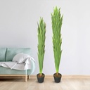 Hand-Made Green Yucca Artificial decoration Plant For Home & Office Decoration simple leaves without border | RA6460 LARGE  - RA6463 SMALL  |