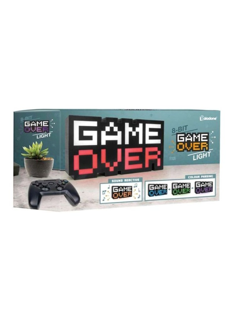 Game Over 8 Bit Light Retro Gaming Mood Lamp Color Phasing &amp; Music Reactive New