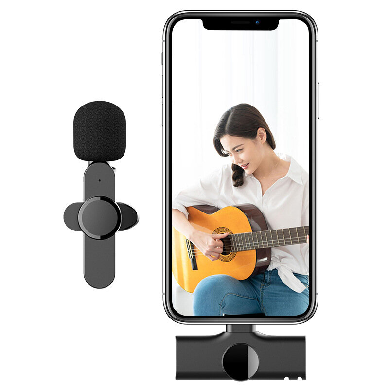 Wireless Mini Microphone – Plug & Play, Noise Reduction, Compact Design, Compatible with Smartphones, Cameras & Laptops | Ideal for Vlogging, Interviews, and Content Creation