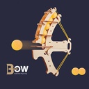 Wooden Ping Pong Bow DIY Assembly Puzzle For Kids | Rubber Band Drive | Enlightenment Puzzle | Non-Toxic Safe Material | 10 Balls Included | Fun & Educational Toy | CH2013 |