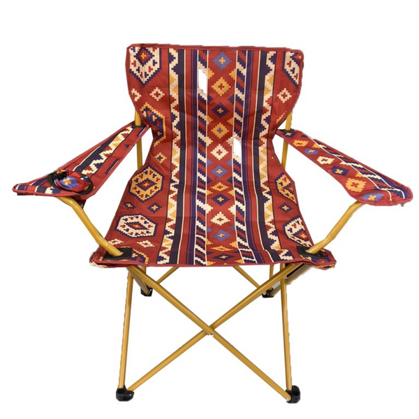Omega korea Chair Traditional Red Sadu Patterned  Foldable Trip Chair