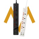 المحول الرباعي | محول رباعي المنافذ من 7MD بقوة 3000 واط مزود بمنفذين USB و 4 منافذ Type-C