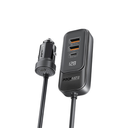 شاحن سيارة RapidCharge™ بقدرة 120 واط مع موزع شحن متعدد المنافذ للمقاعد الخلفية من بروميت | GearHub-120W |