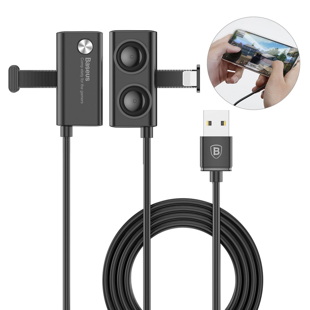 Baseus Suction Cup Mobile Games USB / Lightning Charging Cable for Gamers 1.5A 3M black (CALXP-E01)