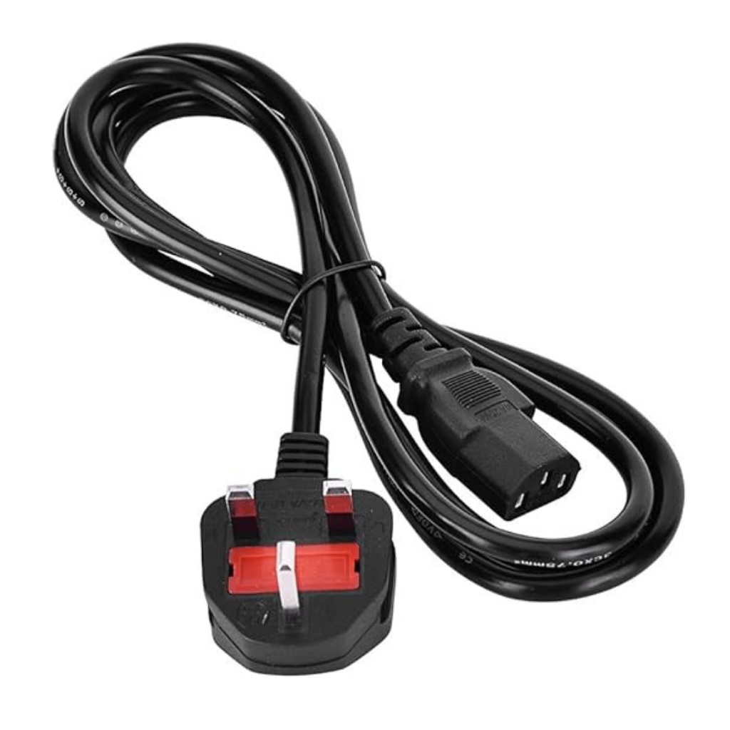 1 Meter 3 Pin UK Male Plug Power Cord Cable for Home Appliances