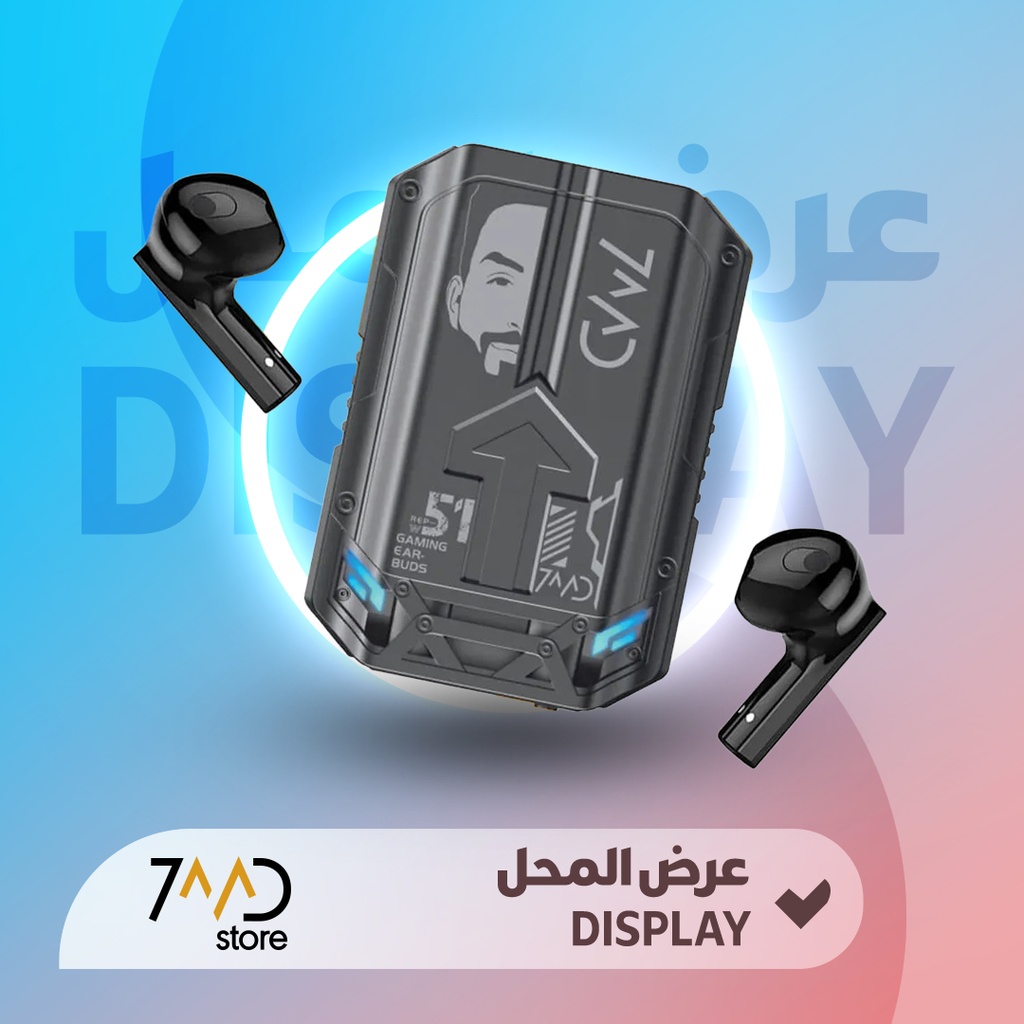 🚨 USED 🚨 7MD Wireless Earbuds Cool Appearance Metal Material Great Sound Quality Noise Cancellation Waterproof & Sweat Resistant | 7MD-W51 | 🚨 Not Covered By Warranty 🚨
