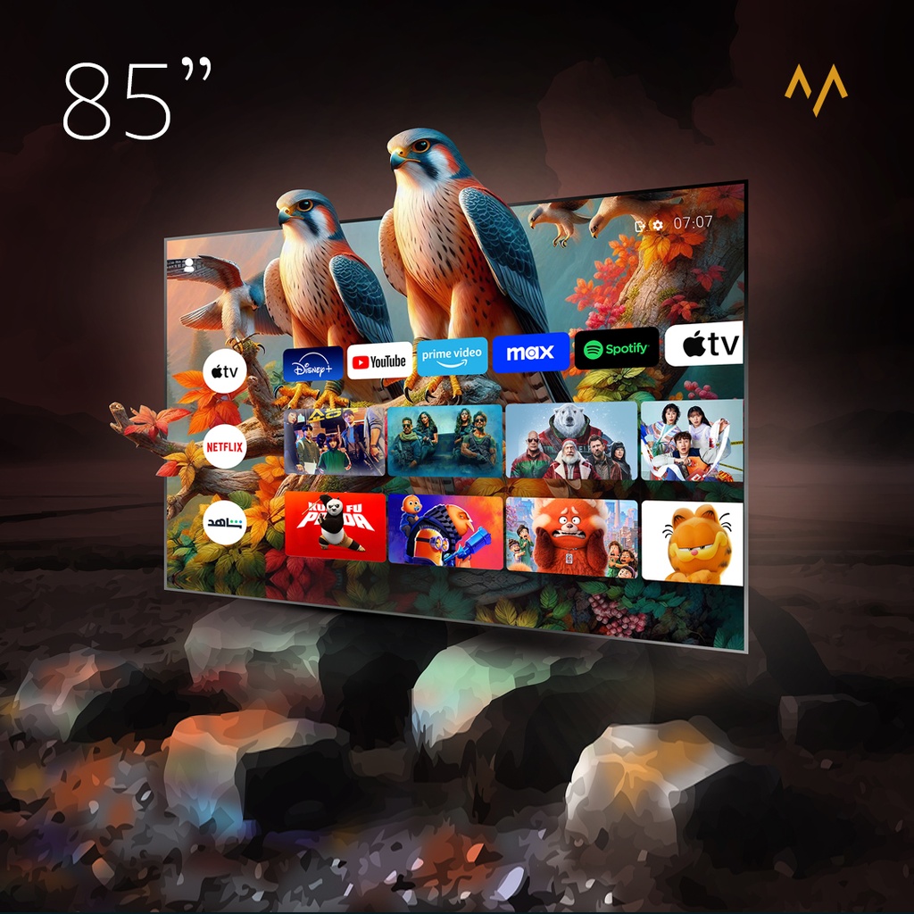 7MD 85 Inch 4K UHD QLED Smart TV 144 Hz Refresh Rate Android 11 HDR10+ Dolby Audio Google Assistant WiFi & Bluetooth